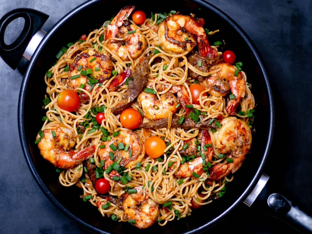 Pasta mit frischen Meeresfrüchten